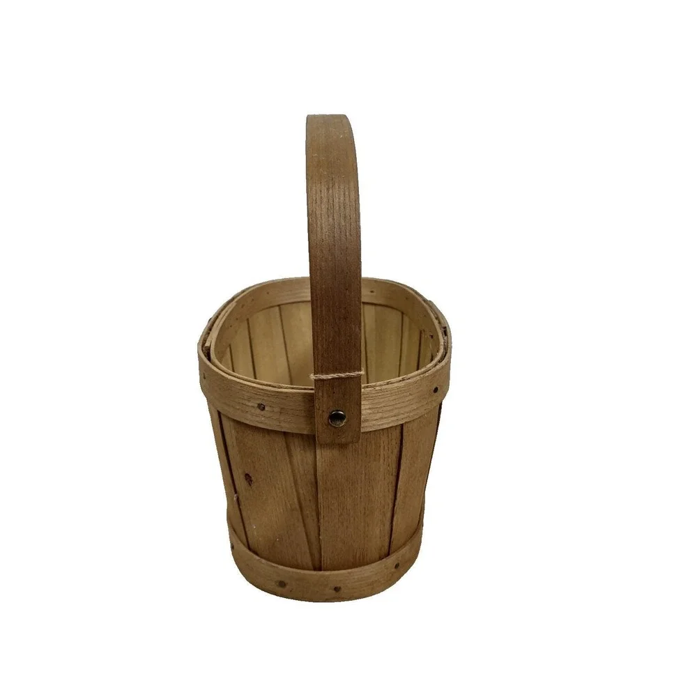 Vtg Handmade Peterboro Storage Basket Farmhouse Country Original Tags